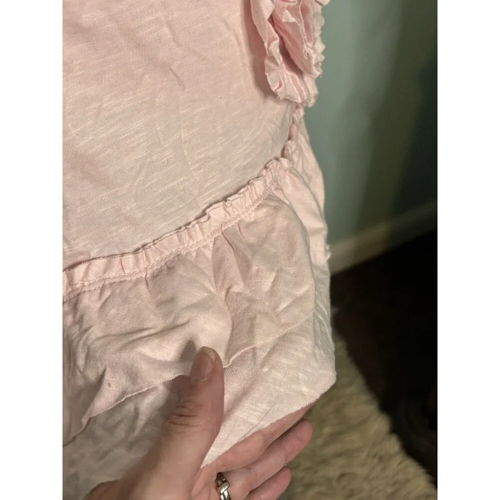 New Old Navy Girls Pink 3D Rose Ruffle Tunic 100% Cotton size XL 14